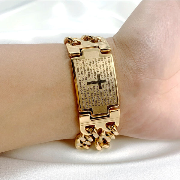 Pulseira Santidade Banhada a Ouro 18K