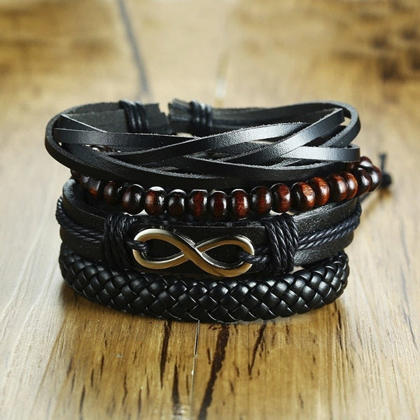 Pulseira Tribal de Couro - 4593