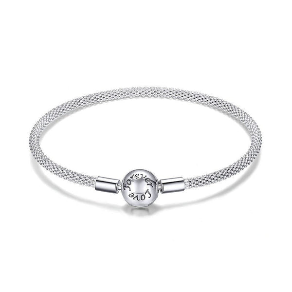 Bracelete para Berloque Forever Love Prata