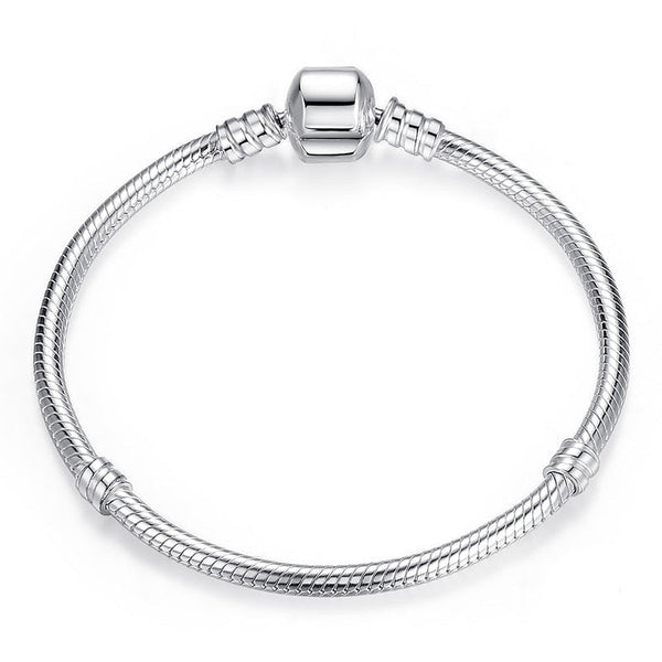 Bracelete Para Berloques Clássico Prata