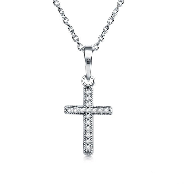 Colar Cruz com Pedras de Zircônia