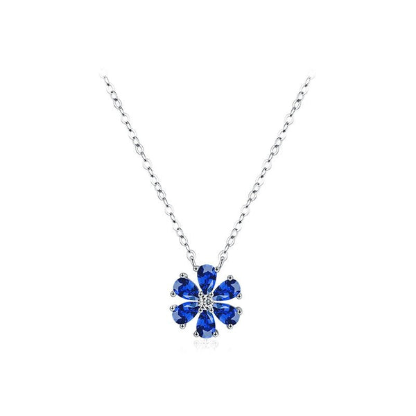 Colar Flor Trímera Azul